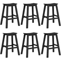 vidaXL Garten Bar Set 6 stk. Schwarz HDPE