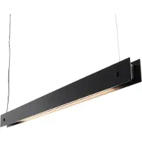Frandsen Hängeleuchte Bridge, schwarz, up/down, 150 cm, G13 - , Bridge, dimmbar, Schwarz, für Wohnzimmer, Metall, Design