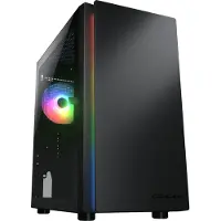 Cougar PURITY RGB, Mini Tower, PC, Schwarz, micro ATX, Mini-ITX, Multi, 16 cm