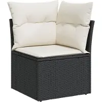 vidaXL Gartensofa-set 8 stk. 7-Sitzanzahl Schwarz Poly Rattan