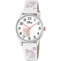 Lotus Jugend Kinder Uhr Classic Elegant Leder Armbanduhr weiß UL18865/1