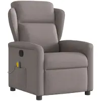 vidaXL Massagesessel Taupe Stoff