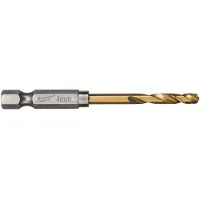 Milwaukee Hss-g Tin 4.0 Mm Hex Metallbohrer 10 Einheiten