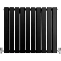 Monster Paneelheizkörper Matte Schwarz 600mm x 700mm