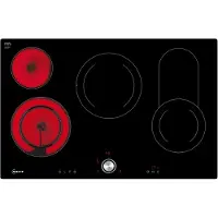 NEFF T18PT16X0, Schwarz, Integriert, 80 cm, Keramik, Glaskeramik, 4 Zone(n)