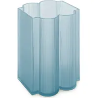 Kartell Okra Vase Low Blue - , Blau, Kunststoff