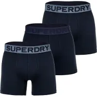 Superdry Boxershorts "Boxershort BOXER TRIPLE PACK 3er Pack", Herren, Gr. XL, blau (dunkelblau, grau), Obermaterial: 95% Baumwolle CO. 5% Elasthan EL., Unterhosen Boxershorts