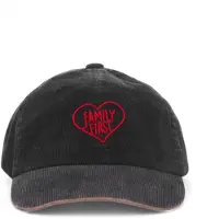 Family First für Herren. HHF2406 Kappe Herz schwarz (OSFA), Lässig, Baumwolle
