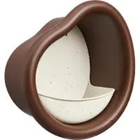 Elho Vogelhaus Organic, braun, aus 100% recyceltem Kunststoff, zum Hängen, 25 x 27 x 17 cm, Futterstation