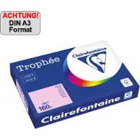 Clairefontaine Rosa A3 Farbiges Papier 160 g/m² (250 Blatt)