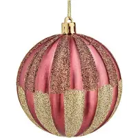 Krist+ Weihnachtsbaumkugel Ø 8 Cm 6 Stück Rosa Pvc Kunststoff