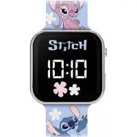 Peers Hardy Stitch & Angel LED-Uhr mit Aufdruck Blau Unisize