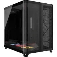 Corsair AIR 5400 RS-R ARGB, Midi Tower, PC, Schwarz, ATX, EATX, micro ATX, Mini-ITX, Stahl, Gehärtetes Glas, Gaming