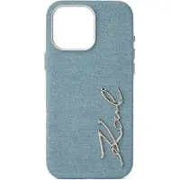 Karl Lagerfeld Case FW Jeans Signature Logo for iPhone 16 Pro Max blue