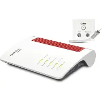 FRITZ! Box 6670 Cable Edition International, Wi-Fi 7 (802.11be), Dual-Band (2,4 GHz/5 GHz), Ethernet/LAN, Rot, Weiß, Tabletop-Router