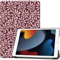 IMoshion Design Trifold Klaphülle für das Apple iPad 9 (2021) 10.2 Zoll / iPad 8 (2020) 10.2 Zoll / iPad 7 (2019) 10.2 Zoll - Bloom Love Blush