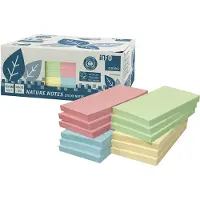 Info Notes INFO Haftnotizen, Recyclingpapier, 125 x 75 mm, 12 x 100 Blatt, blanko, bunt