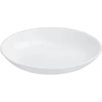 Wilmax Tiefer Teller 23 cm aus Porzellan, Weiß, 3er Set