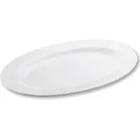 Wilmax Platte 36 cm aus Porzellan, Weiß, 1er Set