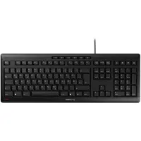 Cherry STREAM, Volle Größe (100%), Kabelgebunden, USB, Scherenschalter, QWERTY, Schwarz, Grau