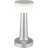 Globo Angelika LED Tischleuchte 1W CCT Nickel Matt, Kunststoff Ø9cm 58447N
