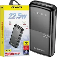 Awei Powerbank P13K 20000Mah 22.5W Czarny/Schwarz Digitale Anzeige