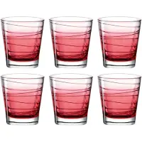 Leonardo Wasserglas Varia Struttura Rot 250 ml (6er Set)