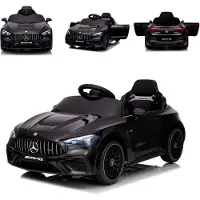 Chipolino Kinder Elektroauto Mercedes AMG CLE 53 Fernbedienung Stoßdämpfer LED schwarz