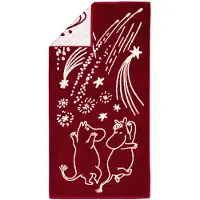 Arabia Duschtuch ''Festive Moments'' in Rot - (L)140 x (B)70 cm - onesize