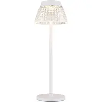Globo Lora LED Tischleuchte 1W Warmweiss Weiss Matt, Metall Ø13,5cm 58456W