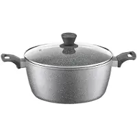 Ambition Topf Aluminium Kochtopf Suppentopf mit Deckel Griffen SILVERSTONE 5,7 L