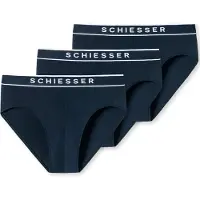 Schiesser Herren Slips, 3er Pack - "95/5", Rio Briefs, Logo-Bund, Stretch Baumwolle