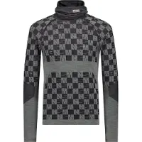 Mons Royale Mens Ascender Merino Base Layer Hooded Long Sleeve dried sage / black (912) L