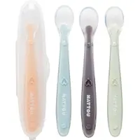 Nattou - Spoon 4-pack Soft Silicone Multi