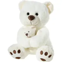 Heunec Bär creme mit Baby Größe 25 cm