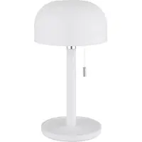 Globo Norman LED Tischleuchte 1,50W CCT IP44 Weiss Matt, Bambus Ø15cm 21016W