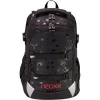NEOXX Schulrucksack mit Laptopfach Active Pro School Backpack Splash In Black schwarz