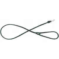 Barry King Smycz dla psa okrągły Serpente, zielony, skórzany niklowy, 8mm/120cm