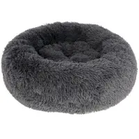 Kerbl FLUFFY Hundebett, dunkelgrau, Durchmesser 76cm x 19cm