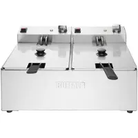 Gastronoble Buffalo Doppel Tank Doppelkorb 2x5Ltr Aufsatzfritteuse 2x2.8kW