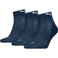 Puma Kurzsocken "UNISEX CUSHIONED QUARTER 3P" 3 Paar, 3 Paar tlg. mit eingestricktem Logo im Bund