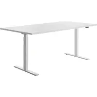 Topstar E-Table elektrisch höhenverstellbarer Schreibtisch weiß rechteckig, T-Fuß-Gestell weiß 180,0 x 80,0 cm