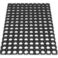 Miltex Gummi-Ringmatte EAZY CARE SCRUB, 600 x 400 mm, schwarz