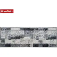 Floordirekt Teppich-Läufer auf Maß Cordoba Grautöne mit Muster rutschfest & robust