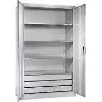 C+P CP Stahlschrank 8931-503 lichtgrau 120,0 x 50,0 x 195,0 cm, aufgebaut