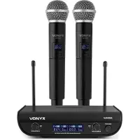 VONYX WM82, Handmikrofon, Mini-XLR (3-pin), 50 m, Akku, Stationärer Empfänger, 30 - 20000 Hz
