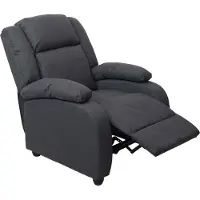 Mendler Fernsehsessel Lincoln, Relaxsessel Liege Sessel, Stoff/Textil dunkelgrau