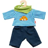 Heless Puppenbekleidung Jeans mit Streifenhemd 35-45 cm