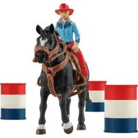 Schleich Cowgirl Barrel Racing Fun, 3 Jahr(e), Mehrfarbig