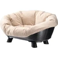 Ferplast Korb - - Sofathron 4 - Mit Kissen - Schwarz